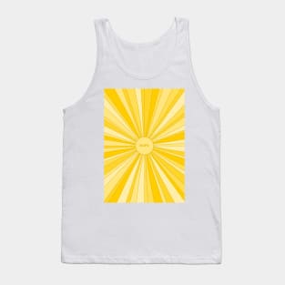 Retro sun with mellow rays in gold and yellow + HOPE Tank Top